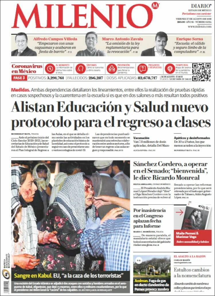 Portada de Milenio - Estado de México (M&eacute;xico)