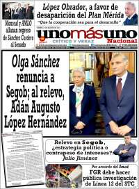 Portada de unomásuno (M&eacute;xico)