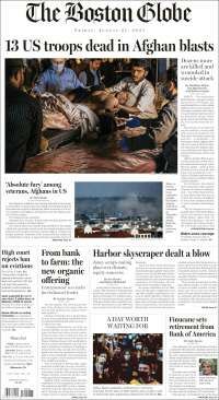 Portada de Boston Globe (USA)