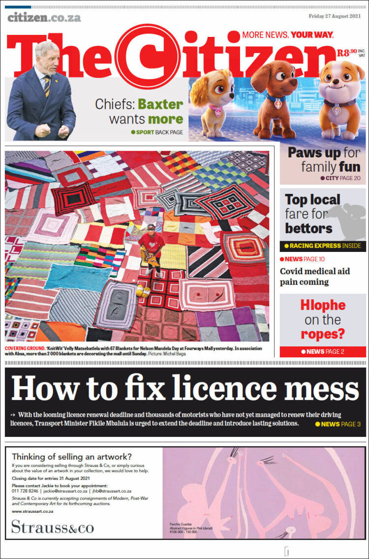 Portada de The Citizen (Sud&aacute;frica)