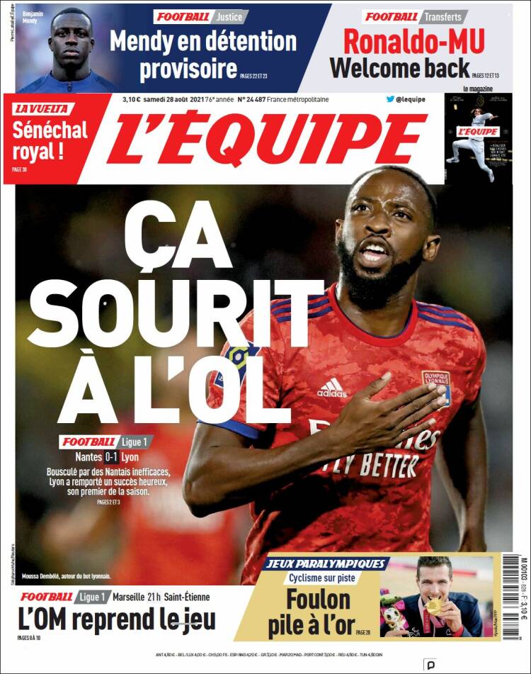 Portada de L'Equipe (France)