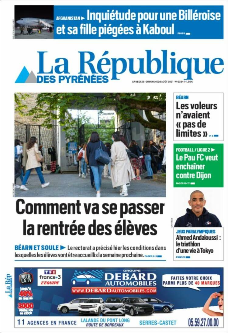 Portada de La République des Pyrénées (France)