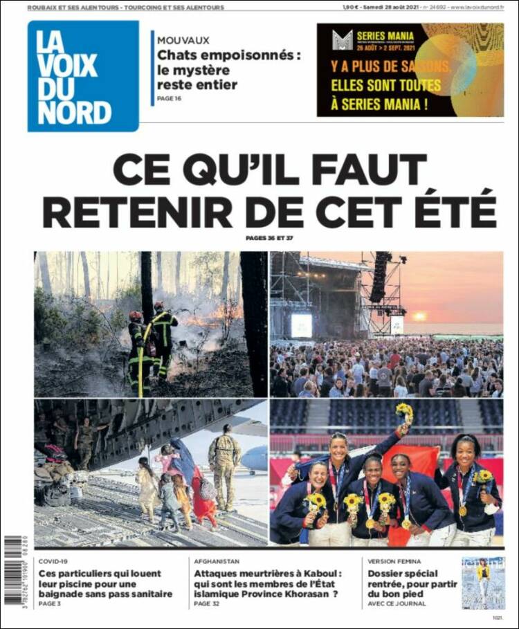 Portada de La Voix du Nord (France)