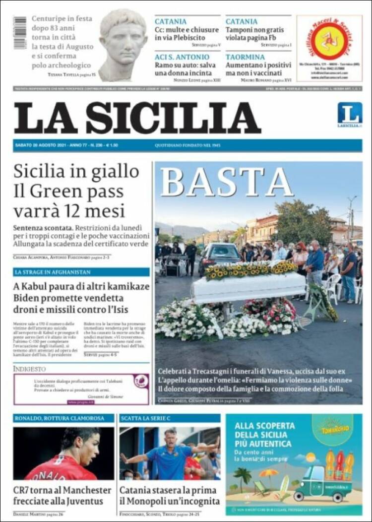 Portada de La Sicilia (Italie)
