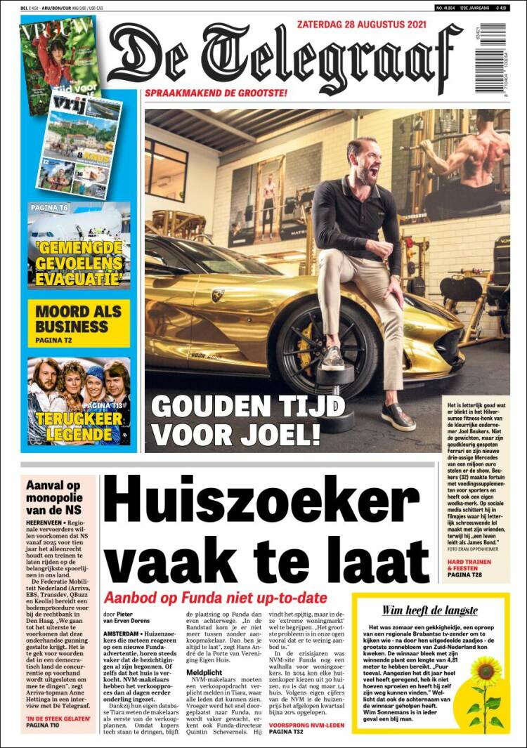 Portada de De Telegraaf (Pays-Bas)