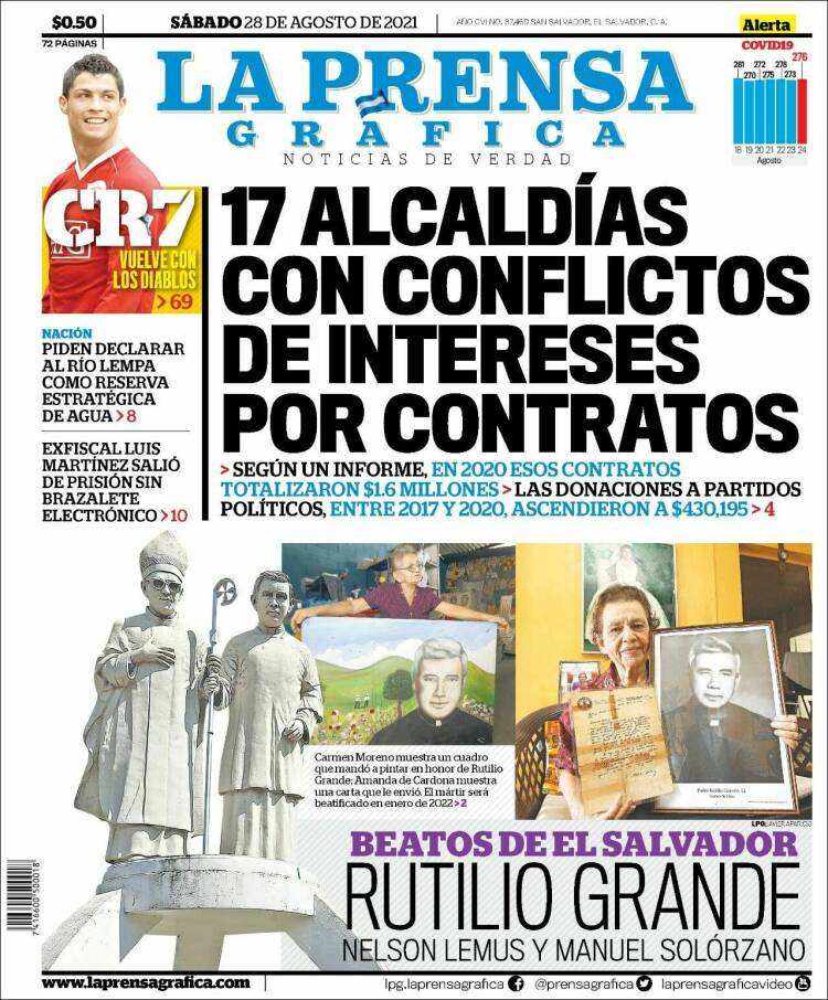 Portada de La Prensa Gráfica (El Salvador)