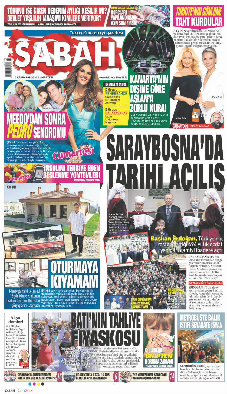 Portada de Sabah (Turquie)