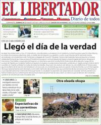 Portada de Diario El Libertador (Argentina)