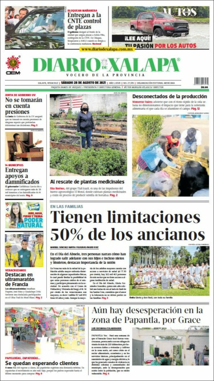 Portada de Diario de Xalapa (México)