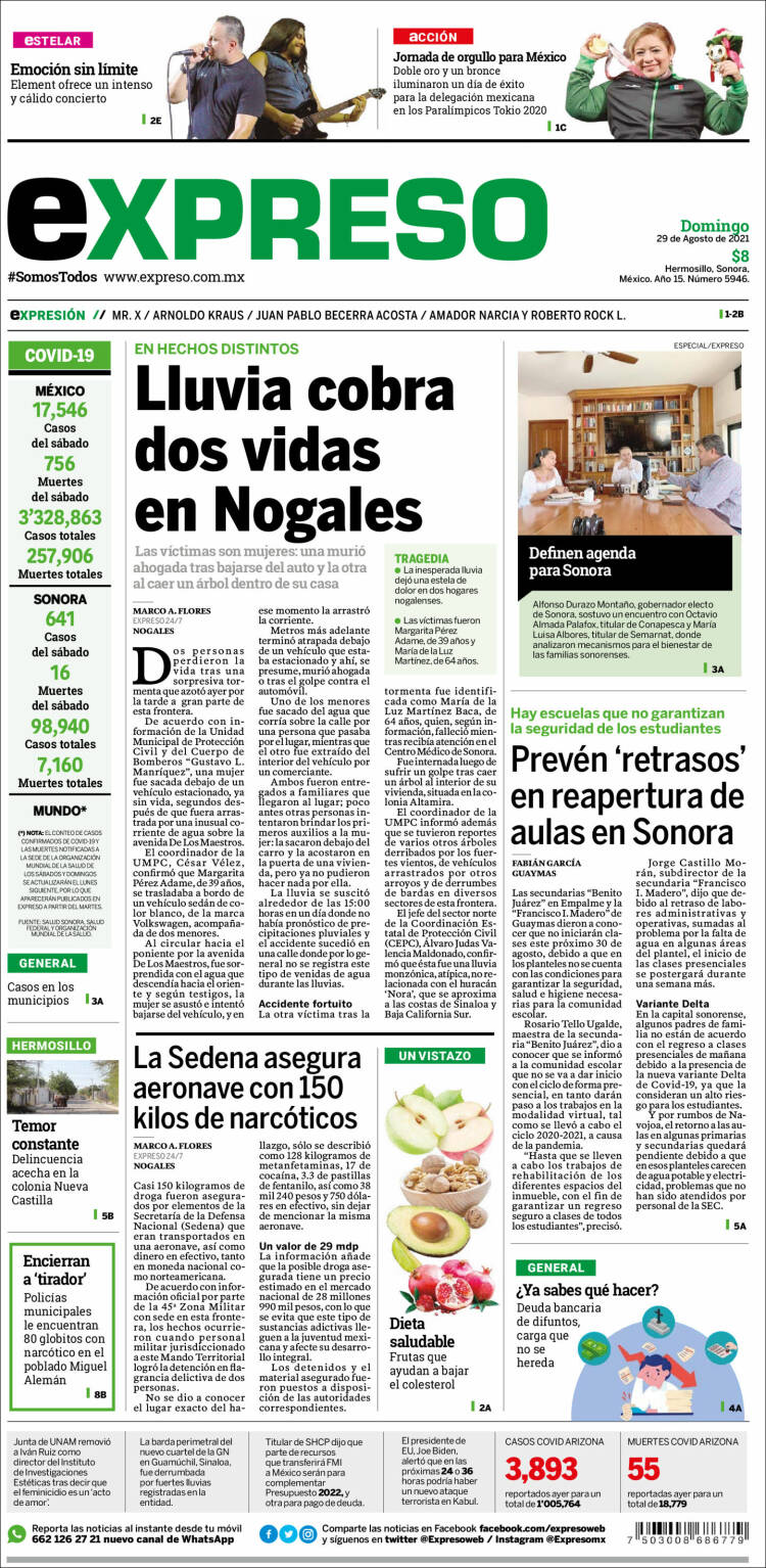 Portada de Expreso (México)