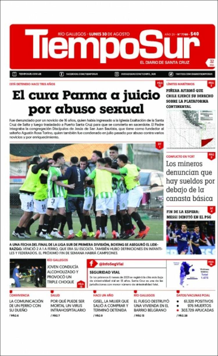 Portada de Tiempo Sur (Argentina)