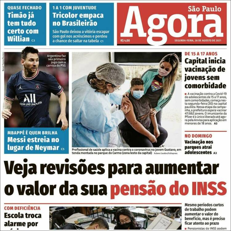 Portada de Jornal Agora (Brasil)