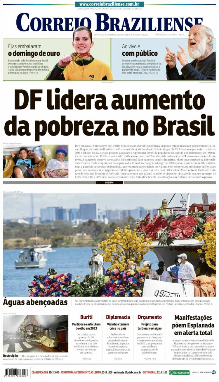 Portada de Correio Braziliense (Brasil)