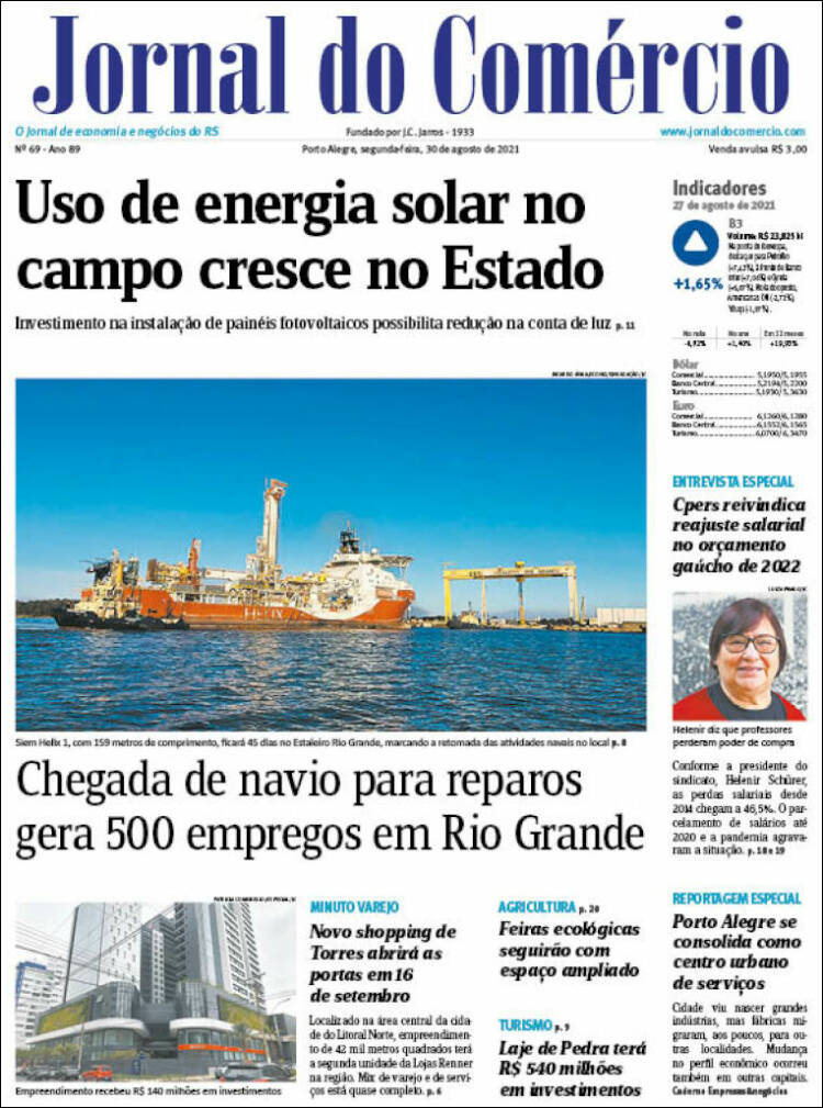 Portada de Jornal do Comércio (Brasil)