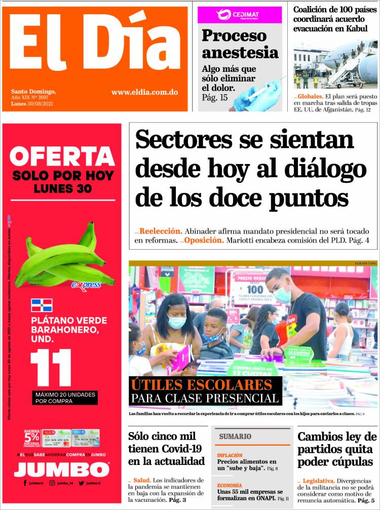 Portada de El Día (R. Dominicana)