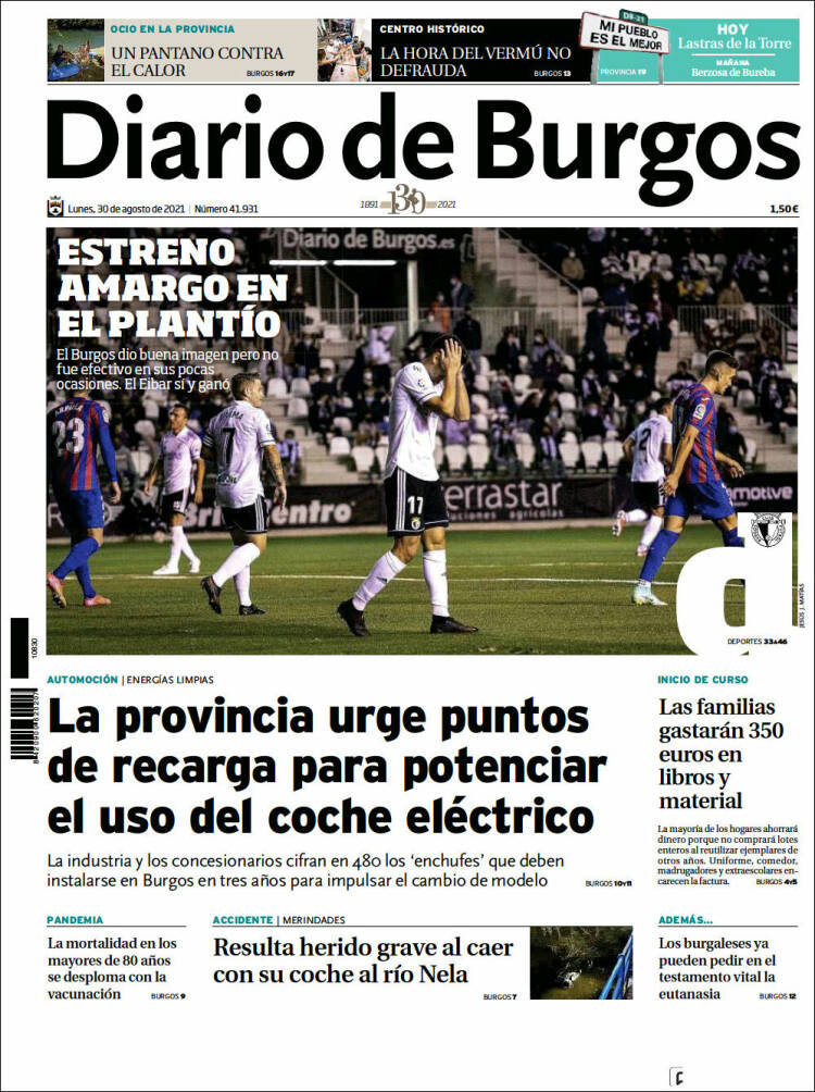 Portada de Diario de Burgos (España)