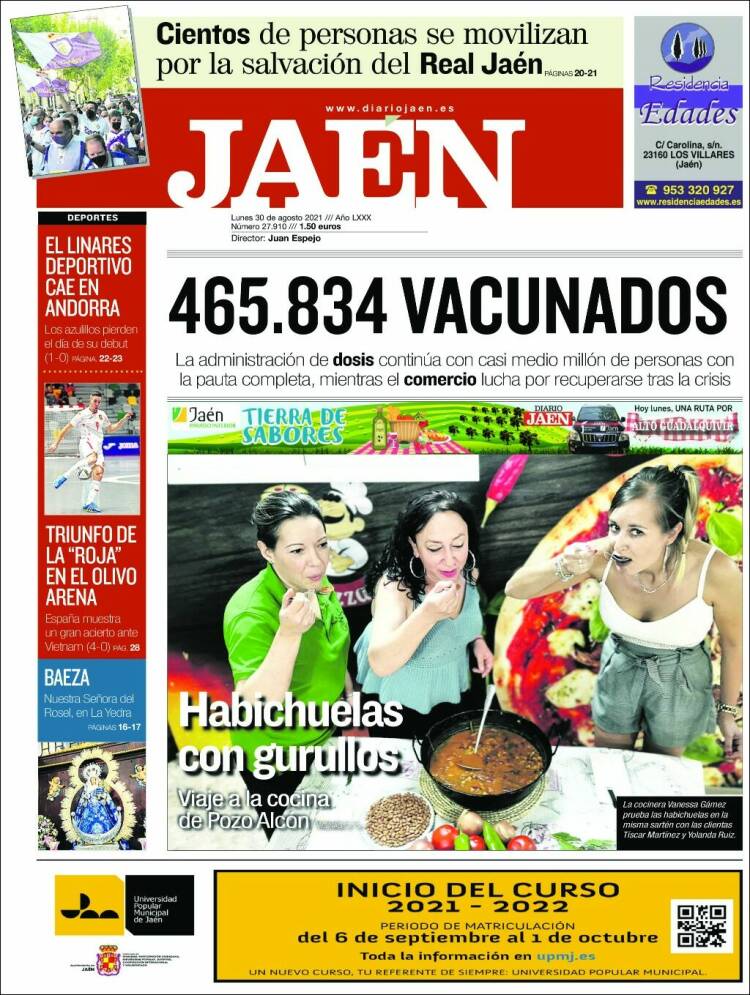 Portada de Diario Jaén (España)