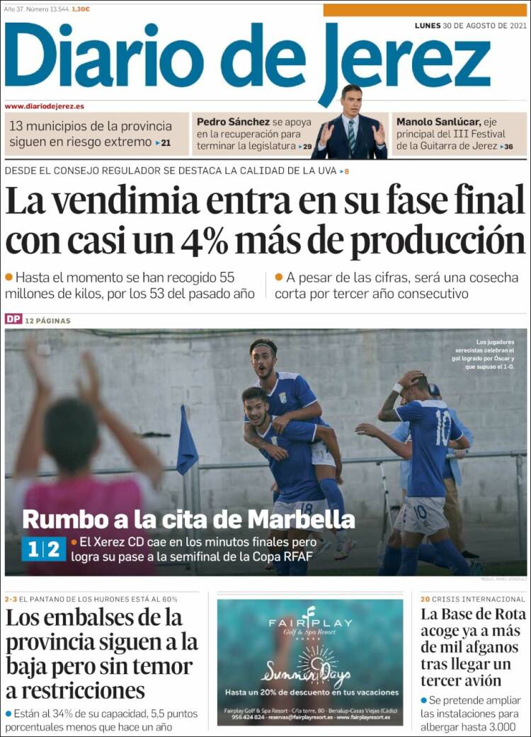 Portada de Diario de Jerez (Espagne)