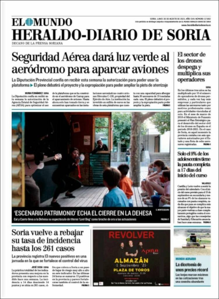 Portada de Diario de Soria (España)