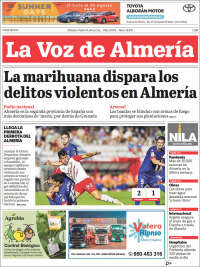 Portada de La Voz de Almería (España)