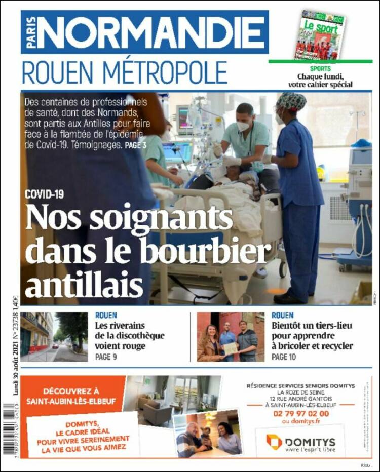 Portada de Paris Normandie (Francia)