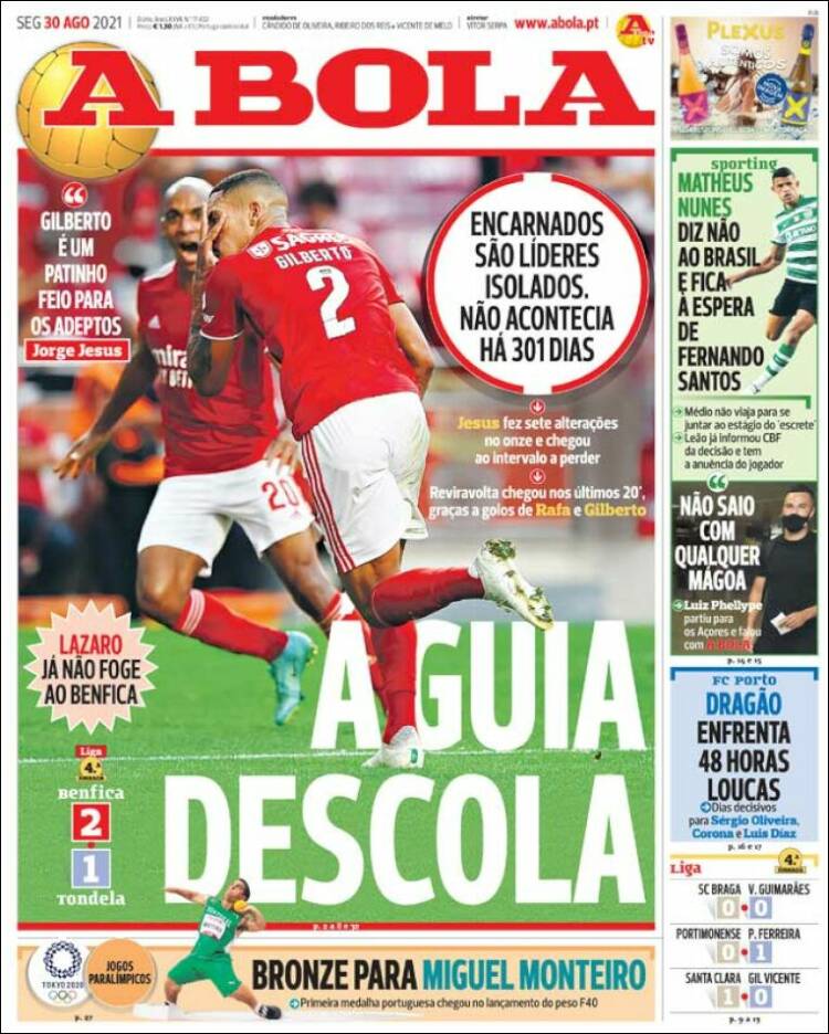 Portada de A Bola (Portugal)