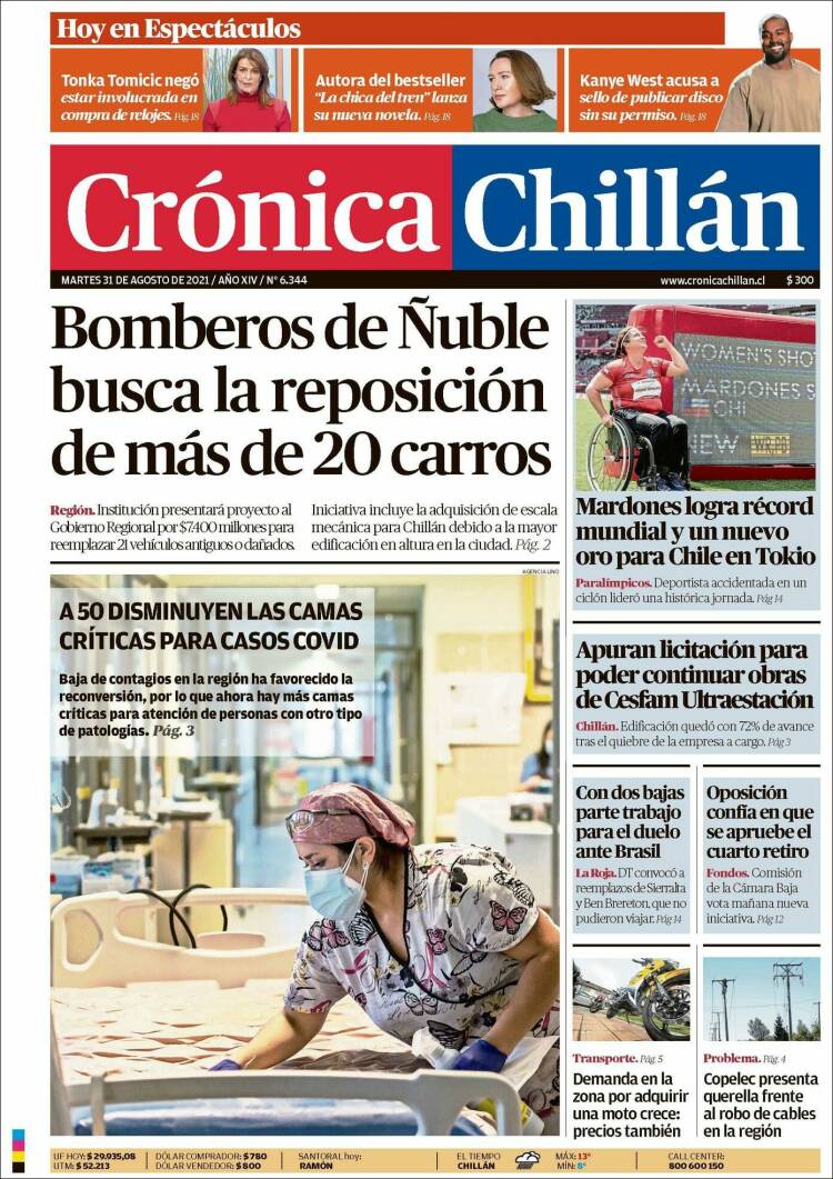 Portada de Crónica Chillán (Chile)
