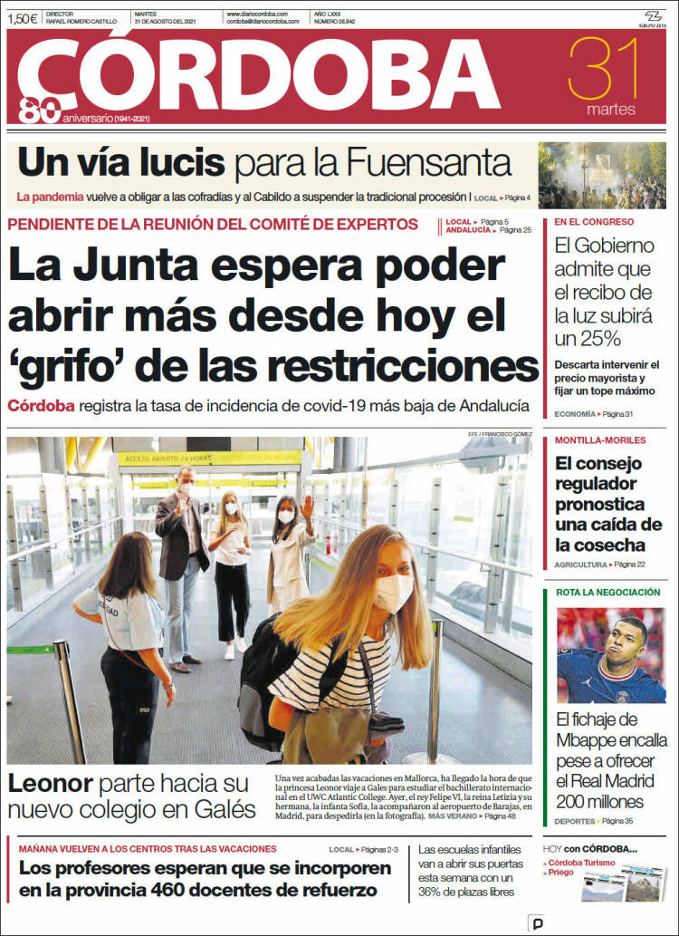 Portada de Diario de Córdoba (Espagne)