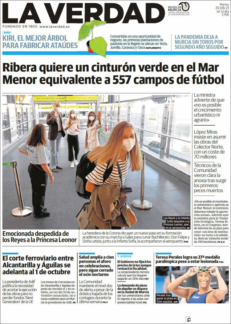 Portada de La Verdad de Murcia (Spain)