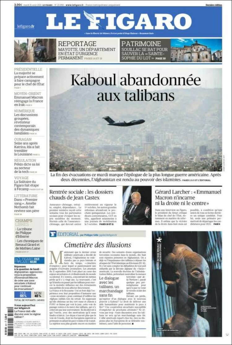 Portada de Le Figaro (Francia)