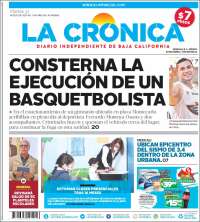 Portada de La Crónica de Baja California (Mexico)