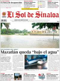 Portada de El Sol de Sinaloa (Mexico)