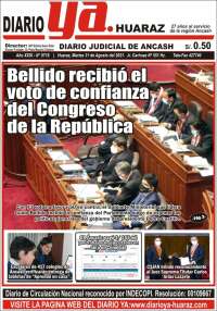 Portada de Diario Ya (Pérou)