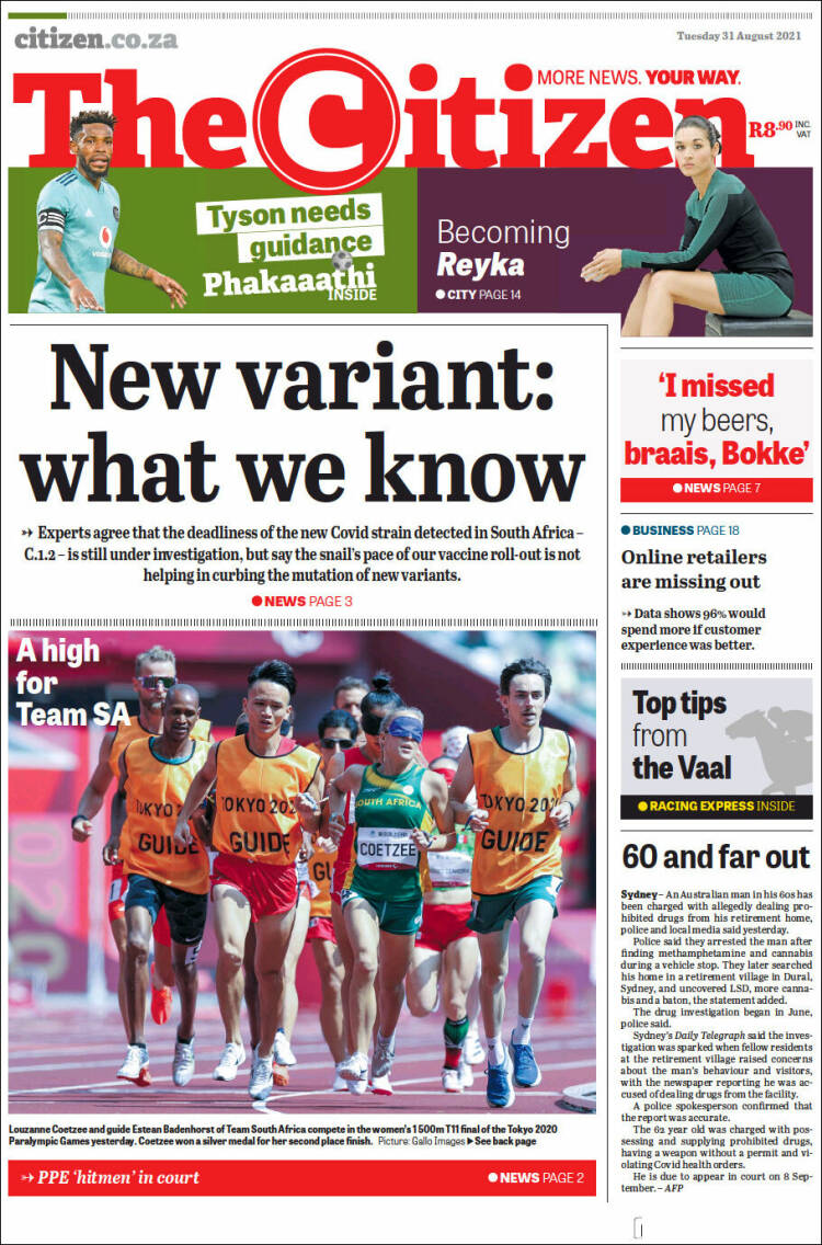 Portada de The Citizen (Sud&aacute;frica)