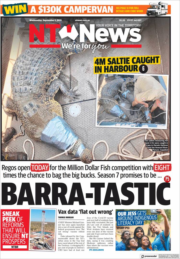 Portada de Northern Territory News (Australia)
