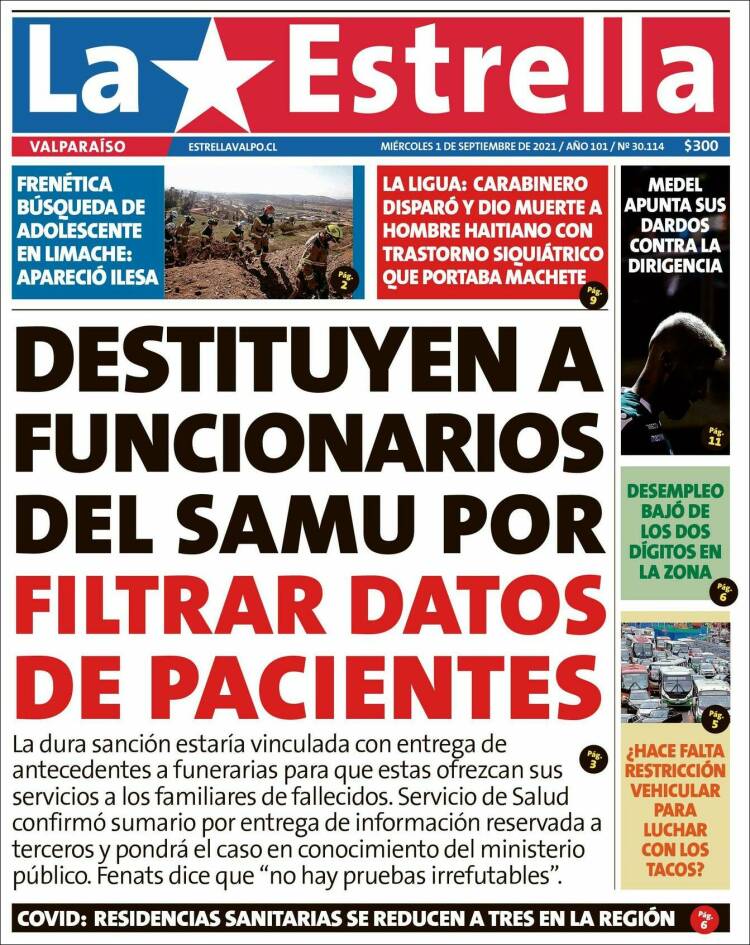 Portada de Estrella de Valparaiso (Chile)