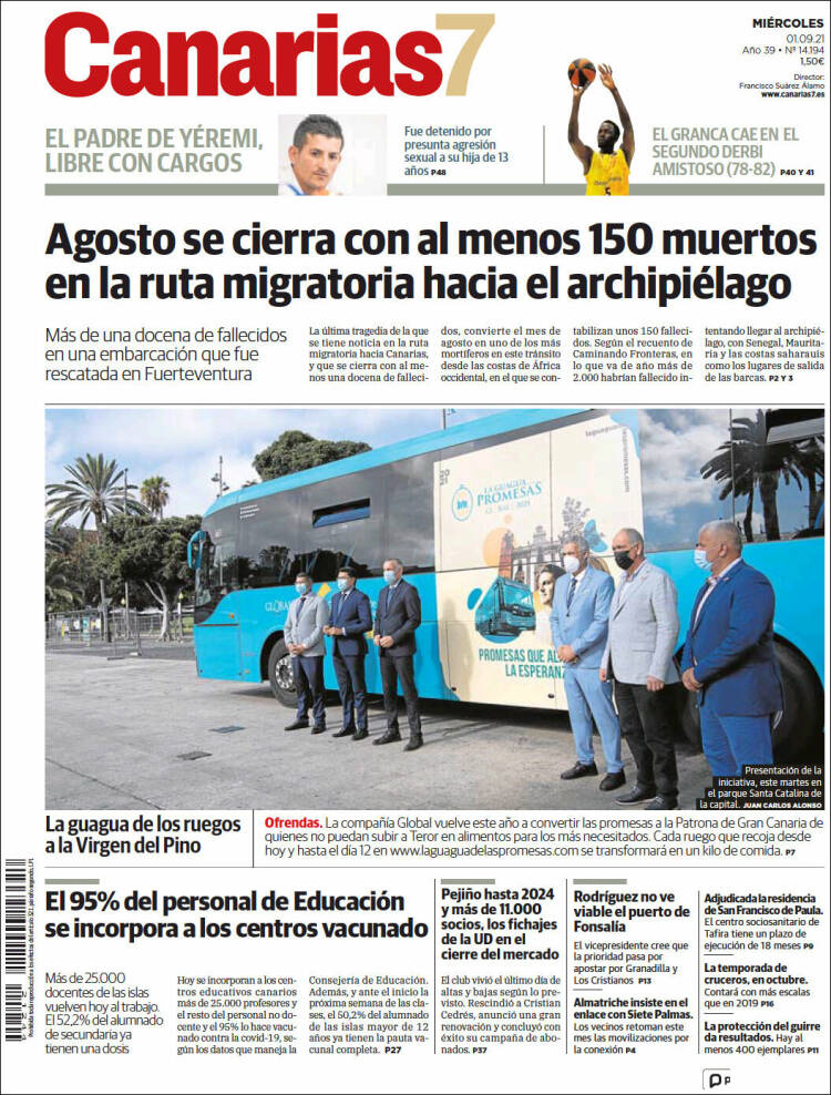 Portada de Canarias 7 (Espa&ntilde;a)