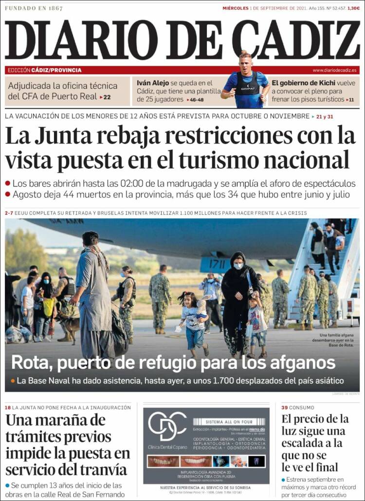 Portada de Diario de Cádiz (Espa&ntilde;a)