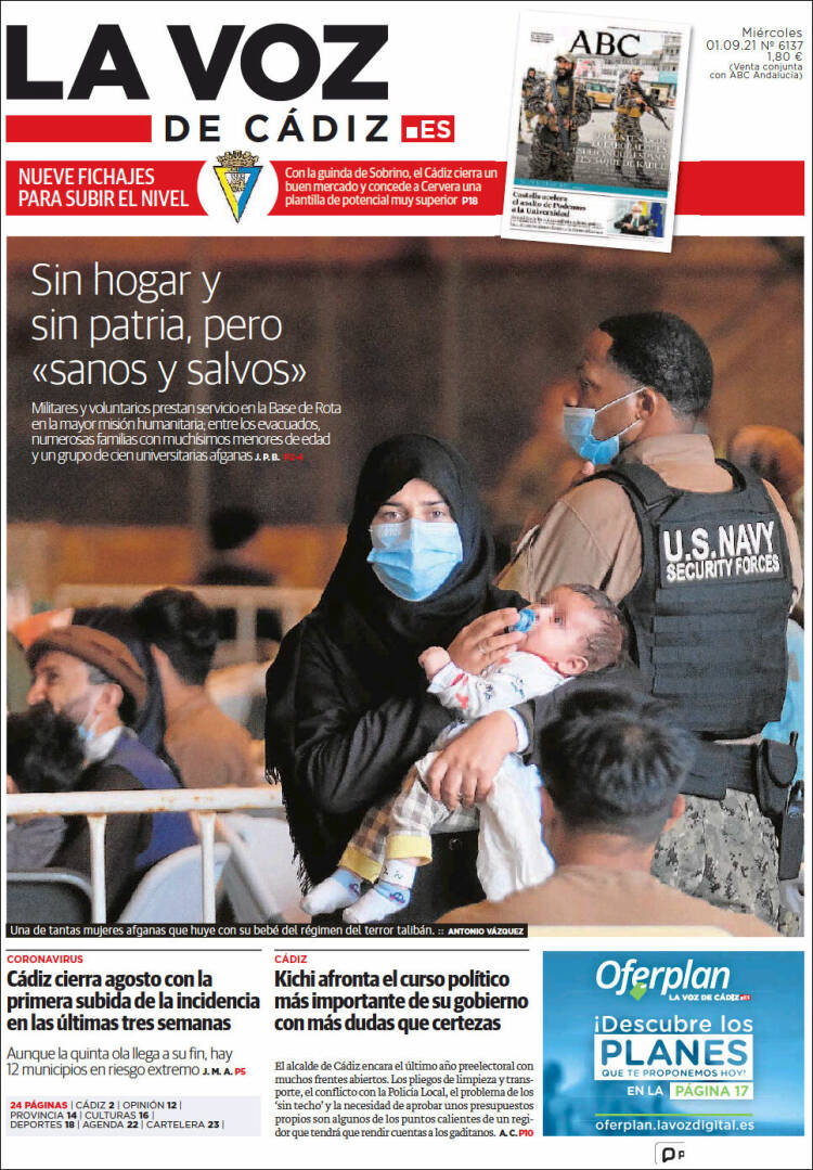 Portada de La Voz de Cádiz (Espa&ntilde;a)