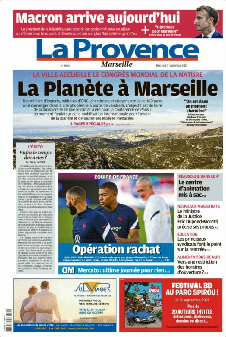Portada de La Provence (Francia)