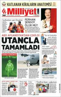 Portada de Milliyet (Turquía)