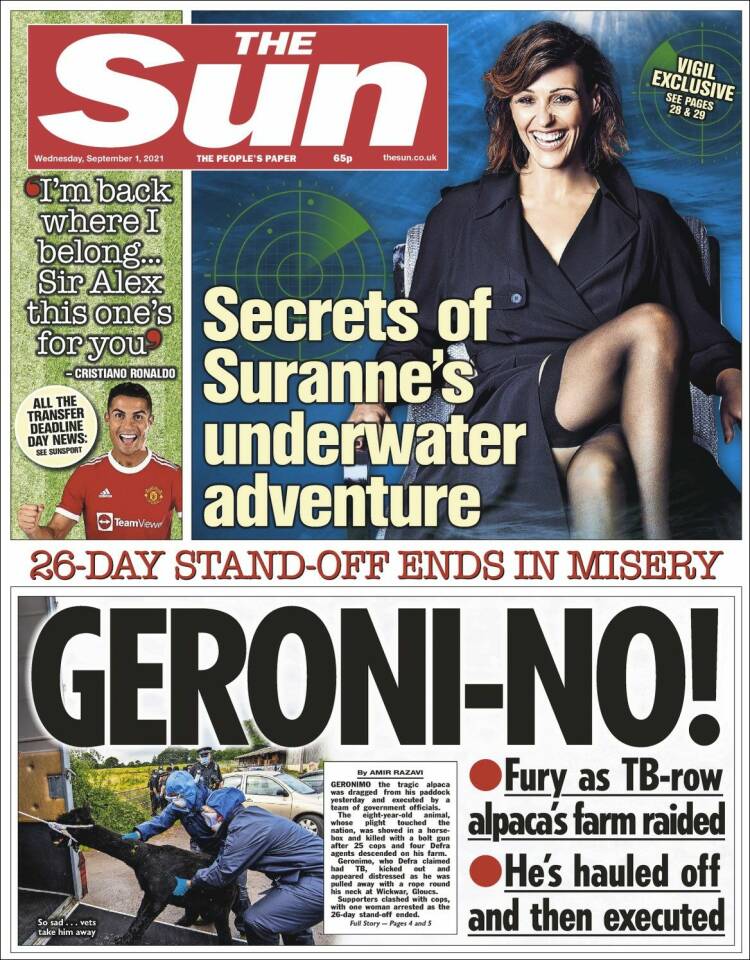 Portada de The Sun (Reino Unido)