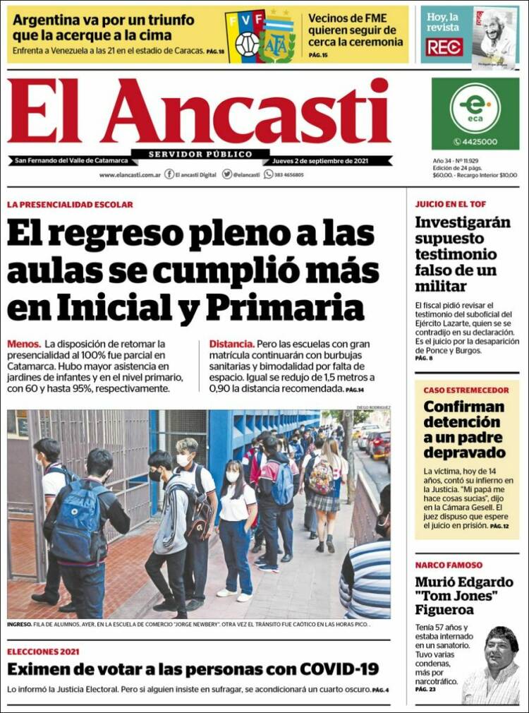 Portada de El Ancasti (Argentina)