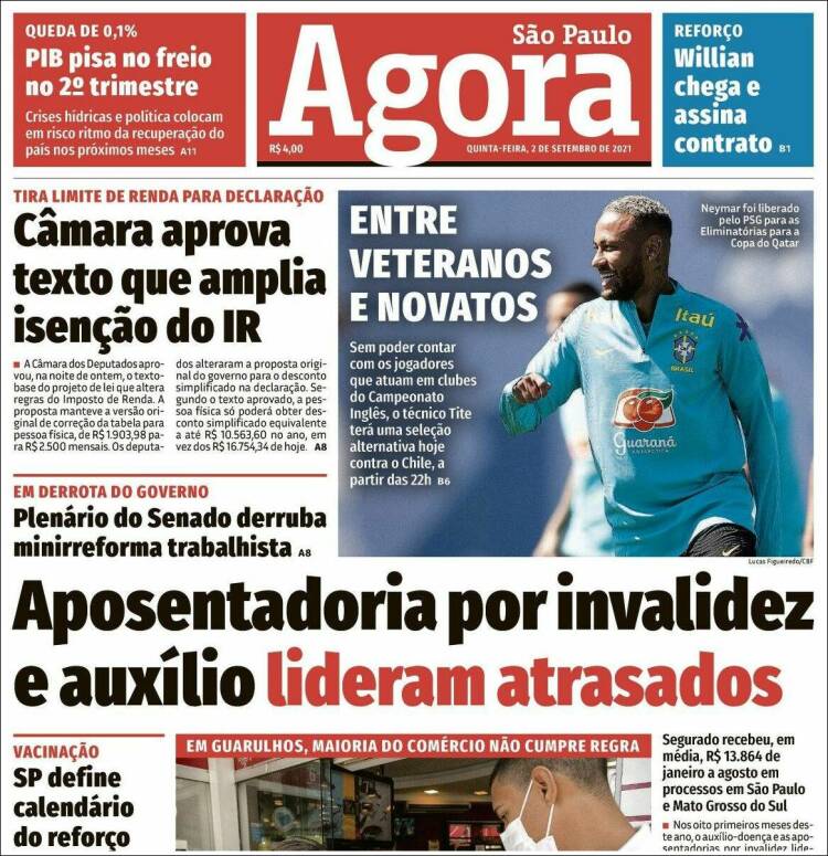 Portada de Jornal Agora (Brasil)