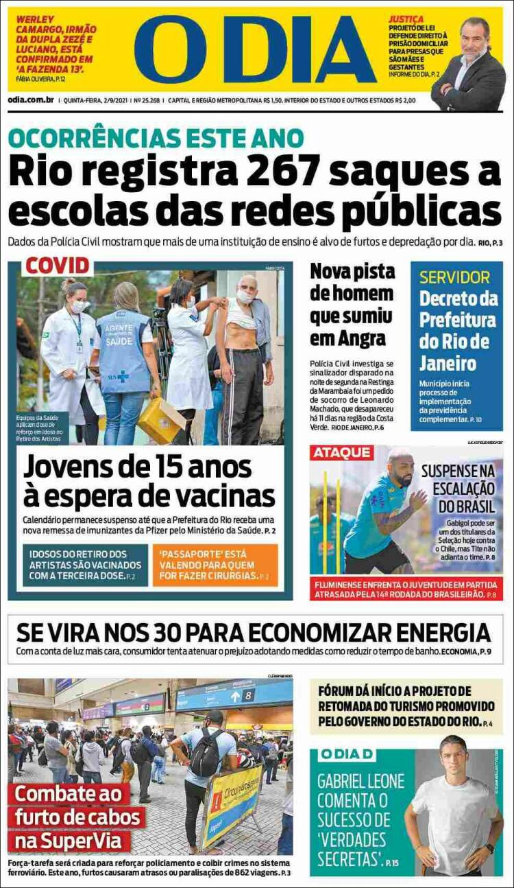 Portada de O Dia (Brasil)