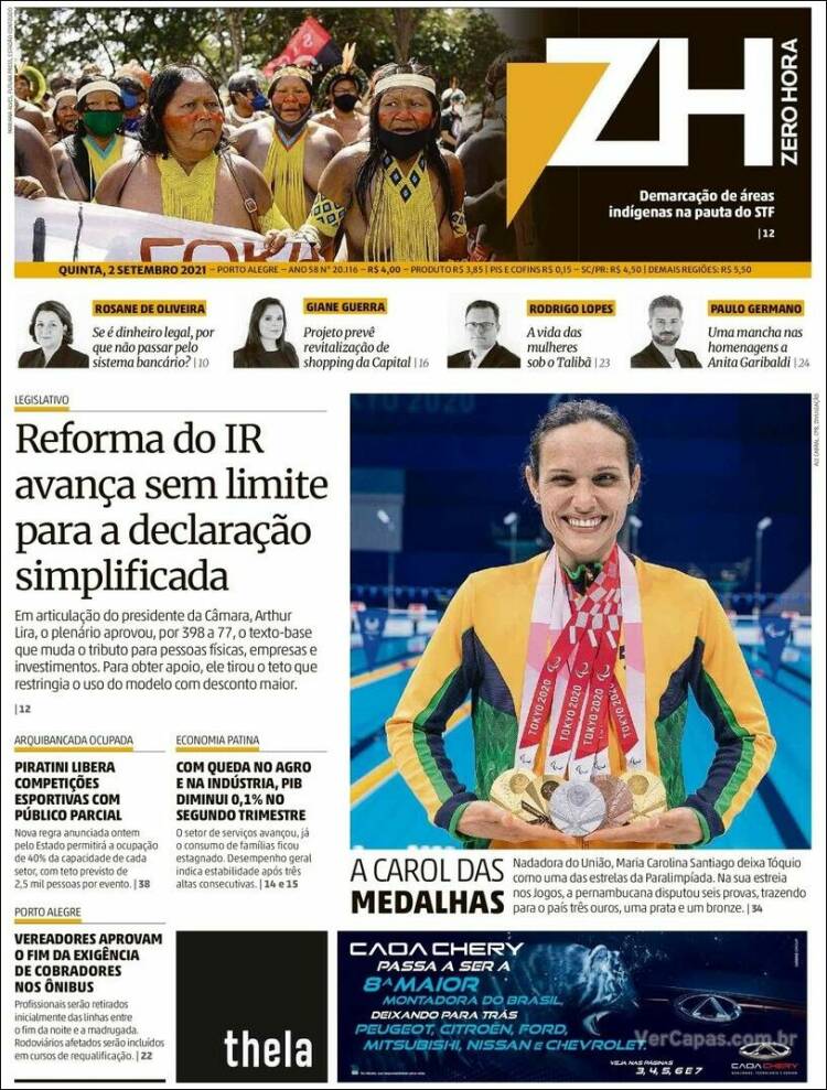 Portada de Zero Hora (Brasil)