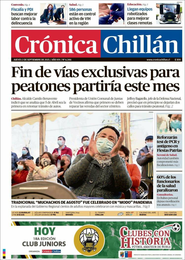 Portada de Crónica Chillán (Chile)