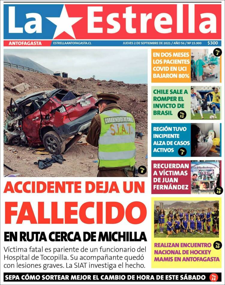 Portada de La Estrella del Norte (Chile)