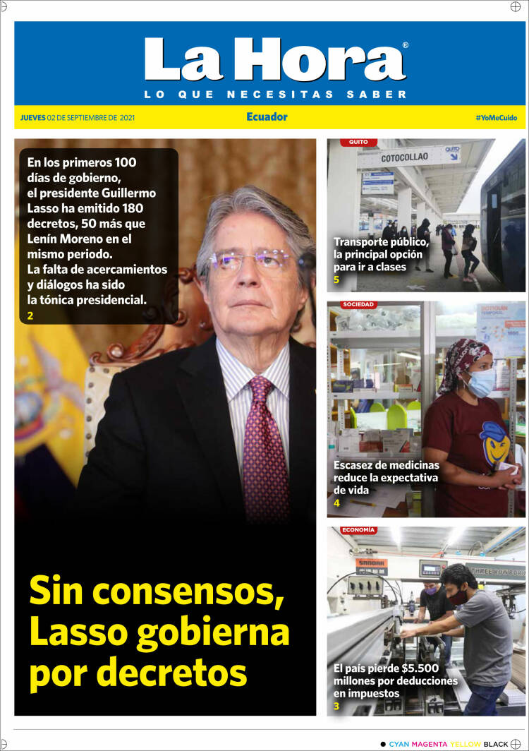Portada de La Hora - Ecuador (Ecuador)