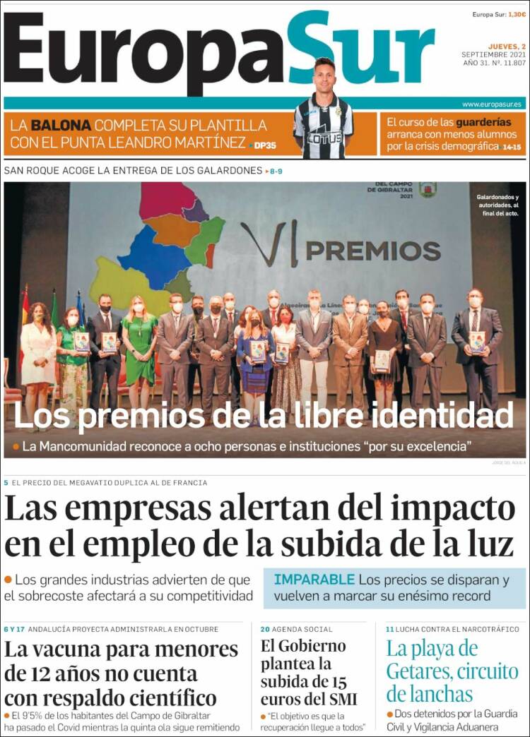 Portada de Europa Sur (Espa&ntilde;a)